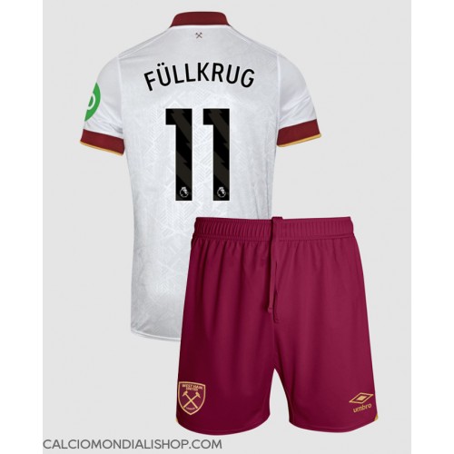 Maglie da calcio West Ham United Niclas Fullkrug #11 Terza Maglia Bambino 2024-25 Manica Corta (+ Pantaloni corti)